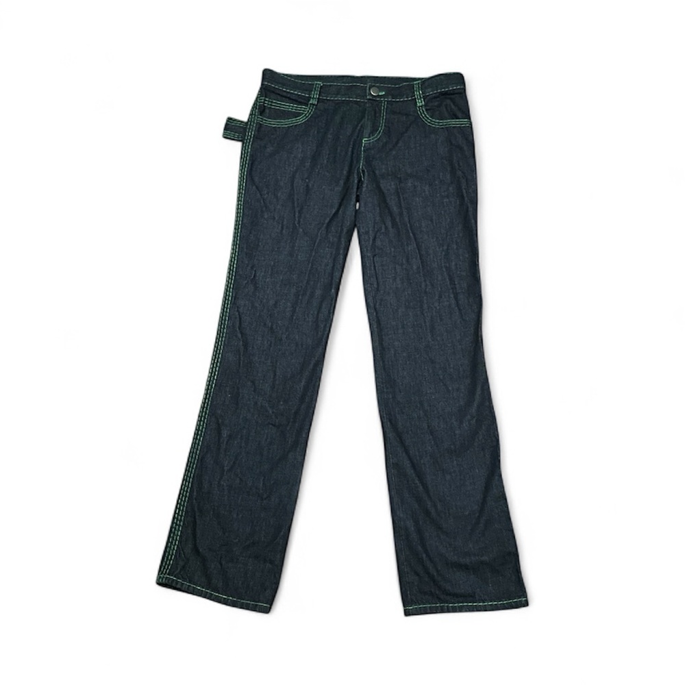 Bottega Veneta Dark Denim with Green Stitching